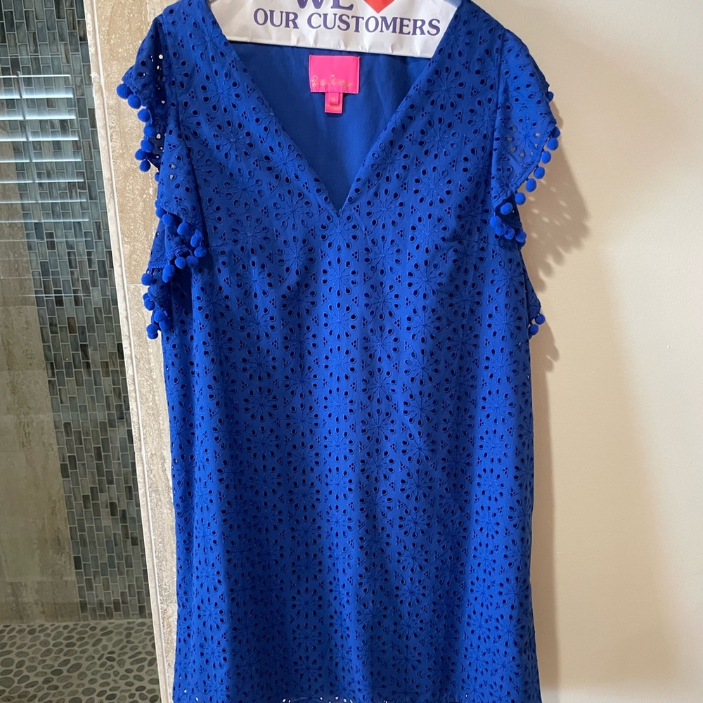 Lilly Pulitzer Blue Eyelet Dress